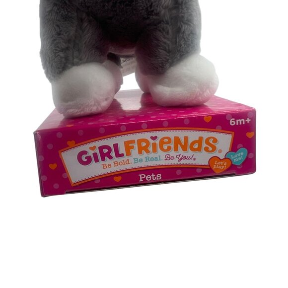 Girlfriends Pets Plush Gray White Cat Toy -Stuffed Animal Ages 6 Months+ NEW - Picture 2 of 11